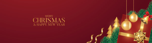 圣诞快乐和新年快乐矢量插图。图片下载