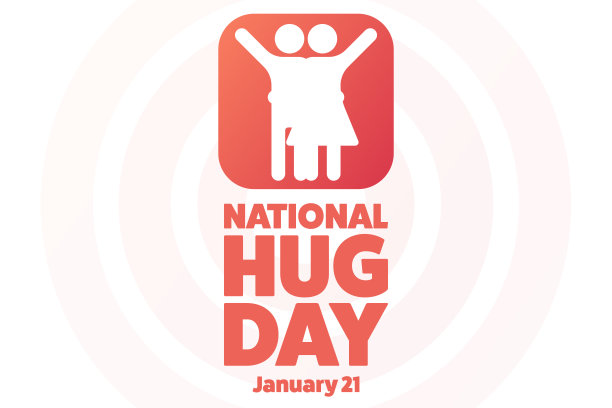 全国拥抱日。1月21日。节日的概念。模板的背景，横幅，卡片，海报与文字铭文。矢量EPS10插图。图片下载