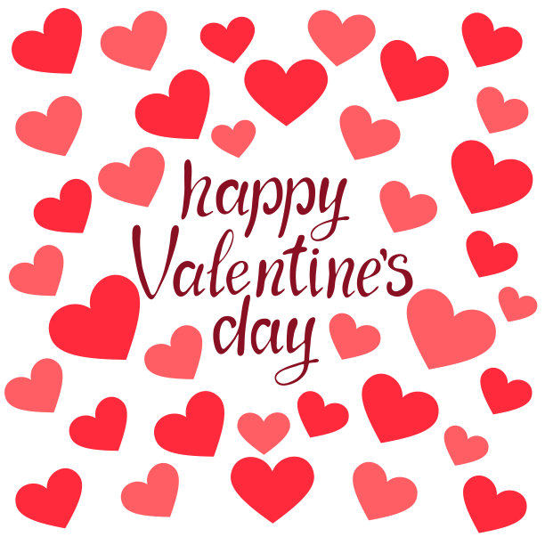 情人节快乐白色背景矢量字母。卡片，海报，横幅的手写设计元素。孤立印刷印刷。现代书法，手工刻字铭文图片下载