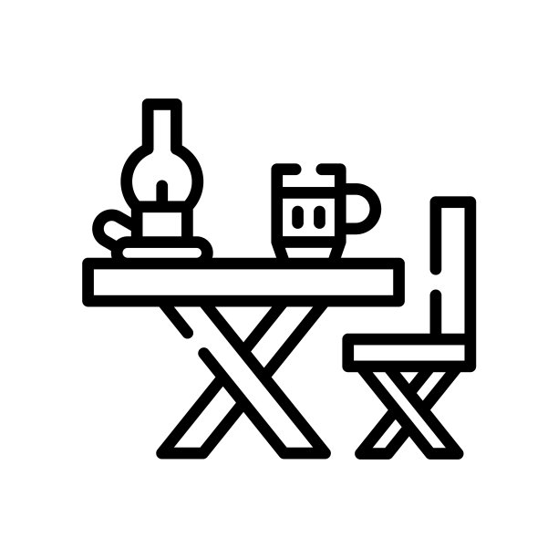 野营旅行和野餐图标系列风格图片下载