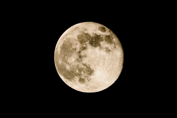 黑色天空中的满月。天文学的概念图片下载