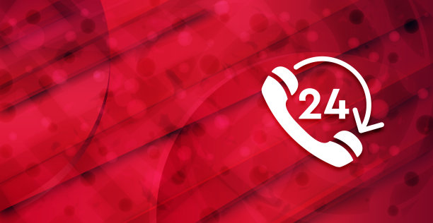 24小时打开手机旋转箭头图标彩色闪亮抽象横幅背景插图图片下载