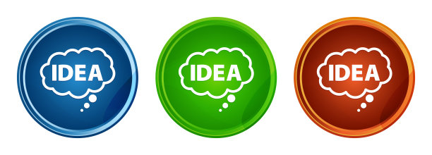 创意泡泡图标时尚圆形按钮设置玻璃设计图片下载