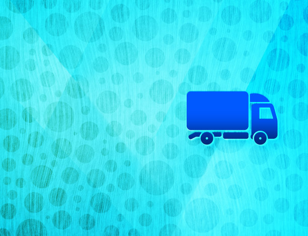 卡车图标闪亮气泡抽象青蓝背景湿水纹理插图图片下载