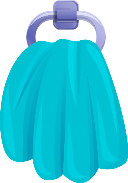 毛巾浴衣架图标卡通风格图片下载