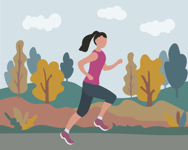 女人跑过公园。在街上进行运动训练。运动员在运动。在街上跑马拉松和长跑图片下载