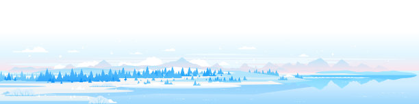 冬季群山景观的全景素材图片