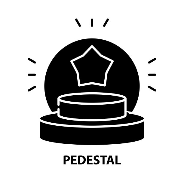 基座图标，黑色矢量符号与可编辑的笔触，概念插图图片下载