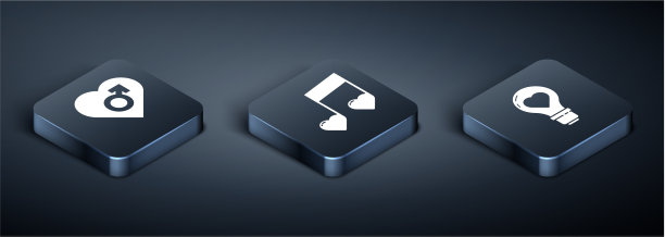 设置等距心脏与男性心脏形状图片下载