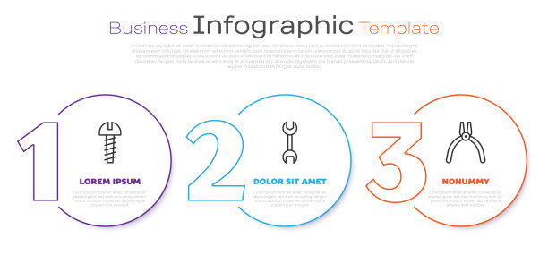 定线金属螺丝扳手和钳子图片下载