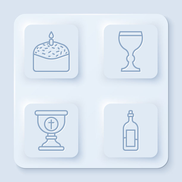 设行复活节蛋糕和蜡烛酒杯图片下载