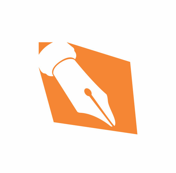 笔工具徒手书写字母标志和图标图片下载