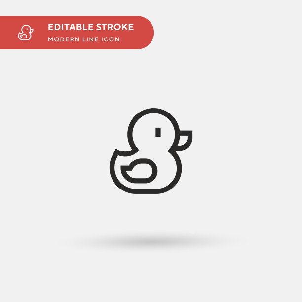 鸭子简单图标符号图片下载