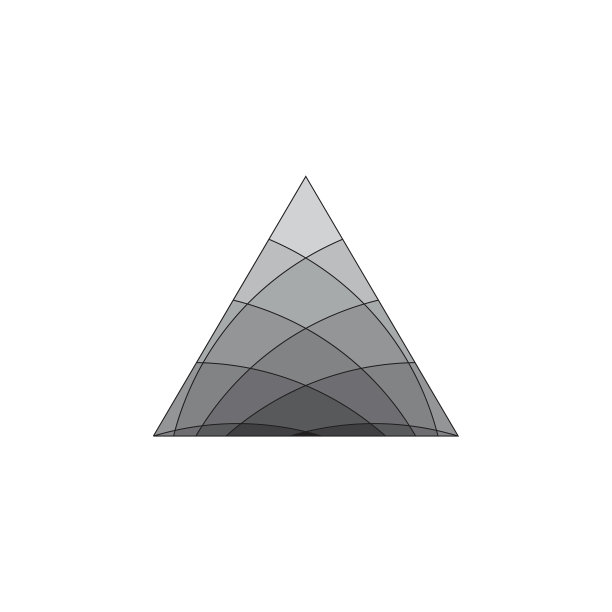 三角形渐变发光标志图片下载