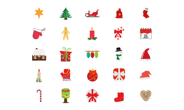 圣诞标志套装图片下载