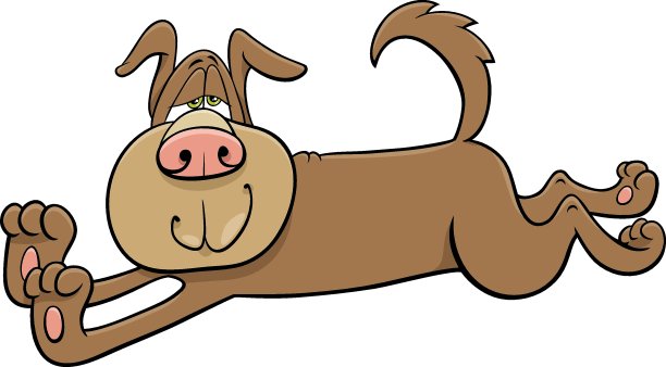 卡通拉伸狗卡通动物人物图片下载
