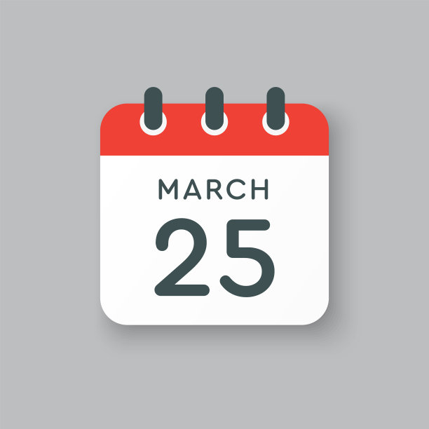 图标日日期3月25日，模板日历页图片下载