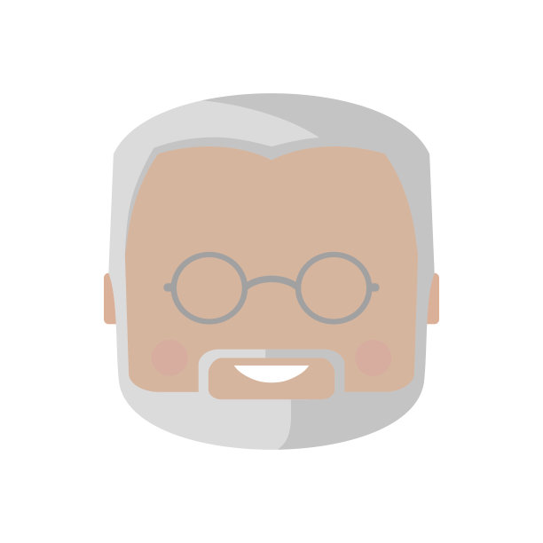 一个老人，一个留着胡子戴着眼镜的祖父图片下载