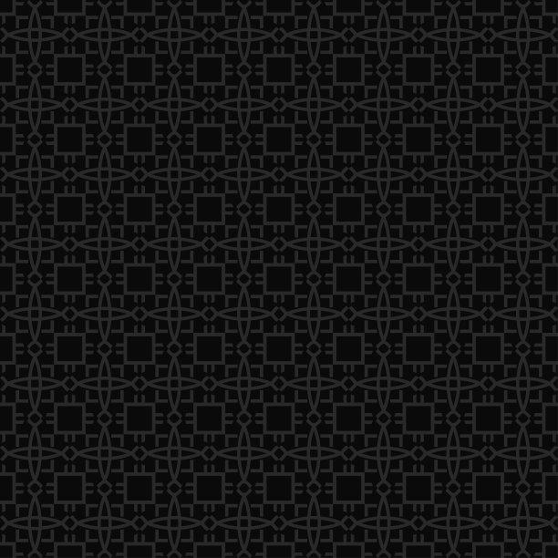 黑暗的背景图案。抽象的几何结构。墙纸设计的无缝图案。黑色背景上的灰色装饰。矢量图图片下载
