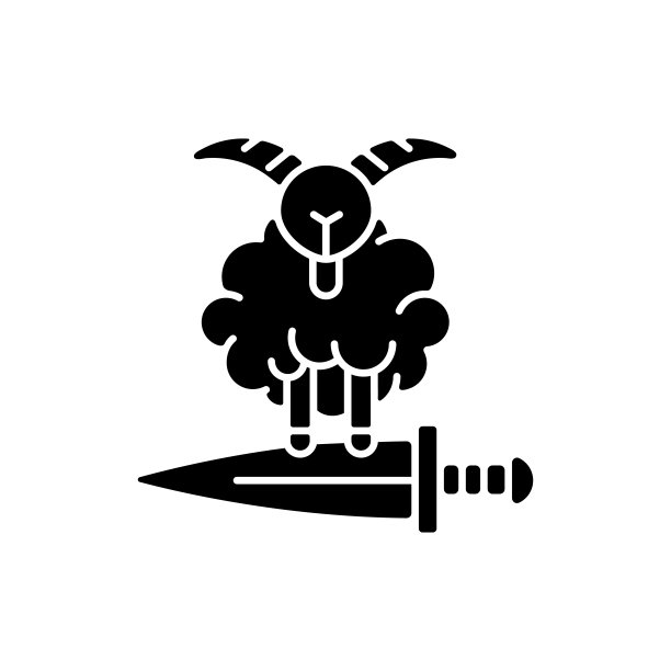 古尔邦的黑色象形文字图标图片下载