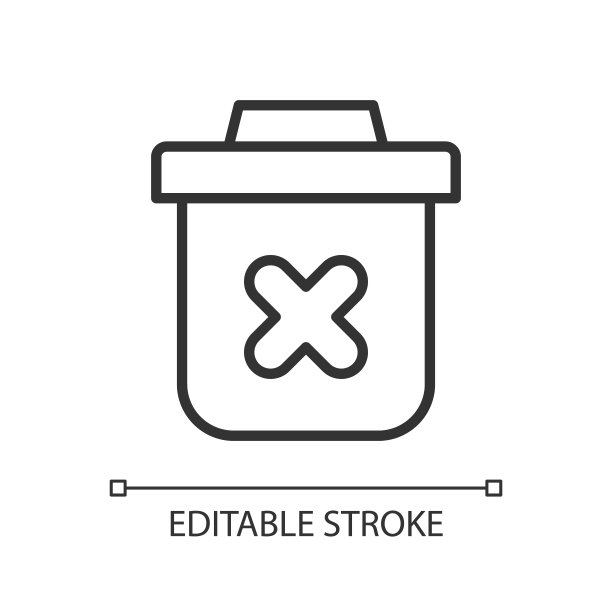 删除像素完美的线性图标图片下载