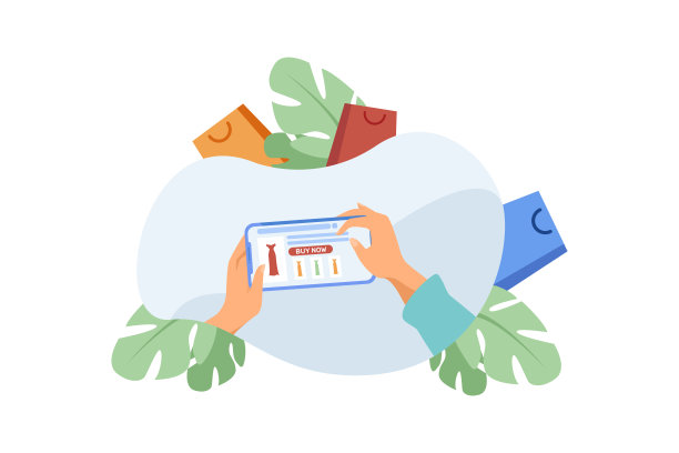 在网上买衣服的女人图片下载