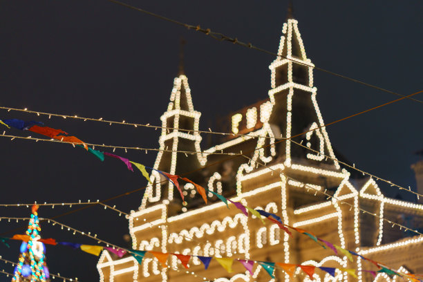 莫斯科红场已经装饰了新年假期图片下载