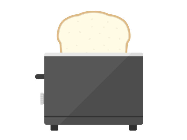用烤面包机烤面包。图片下载