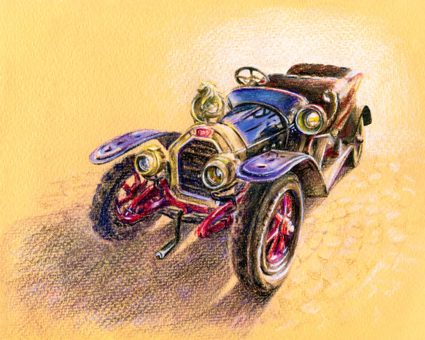 舒适的复古车图片下载