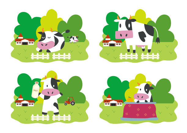 牛场乳业草原图片下载