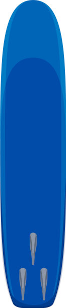 蓝色冲浪板图标卡通风格图片下载