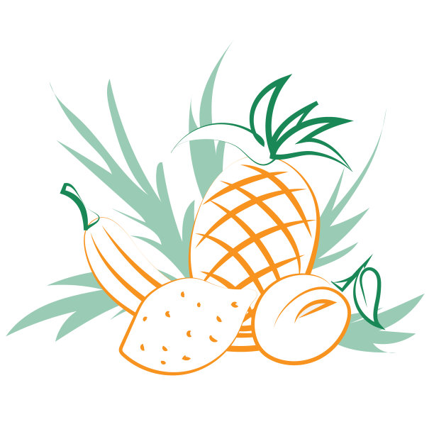 素食成分热带水果菠萝图片下载