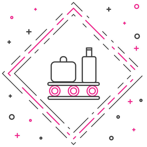 在机场传送带上放置旅客行李图片下载