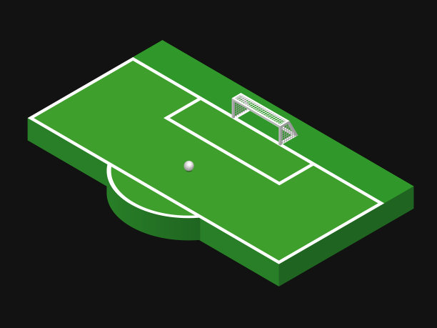 三维等距足球球门图片下载