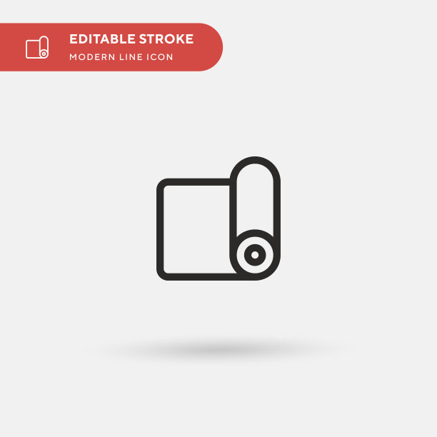 瑜伽垫图标符号简单图片下载