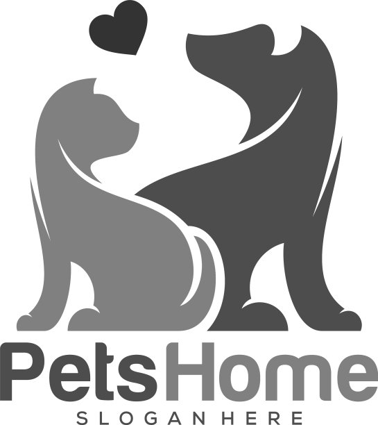 宠物标志狗狗猫设计动物模板图片下载
