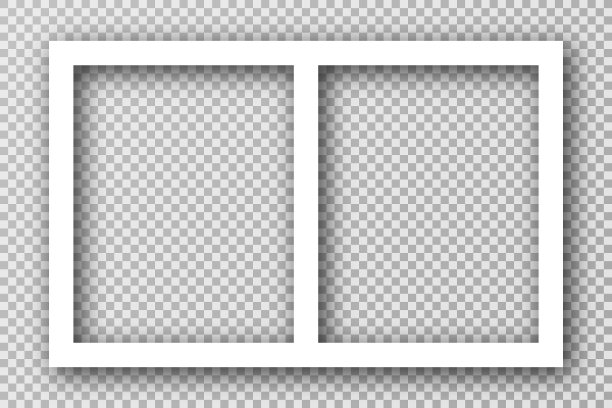 白色相框的社会媒体与白色图片下载