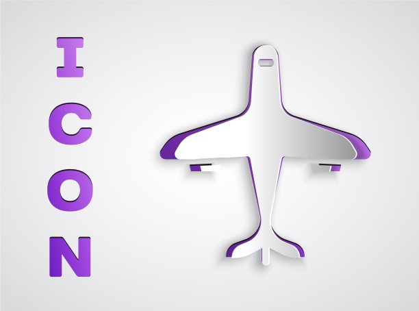 剪纸平面图标孤立在灰色背景图片下载