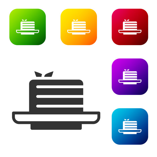 黑色medovik图标孤立在白色背景图片下载