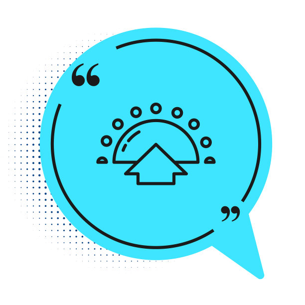 黑线日出图标孤立在白色图片下载