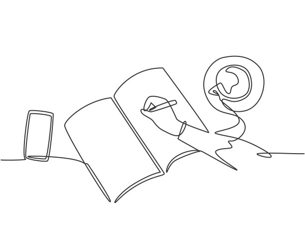 写作草稿业务概念单一连续图片下载