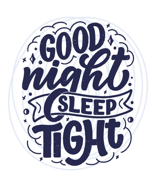 写着关于睡觉和晚安的标语图片下载