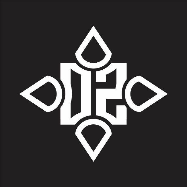 Dz标志由四个圆锥体交织而成图片下载