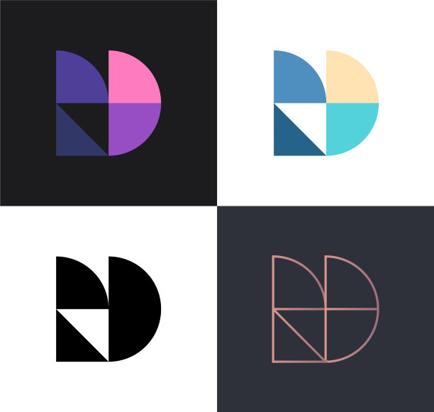 设置抽象图标从4字母d - 2图片下载