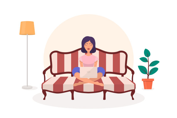 居家办公共享办公空间概念优美图片下载