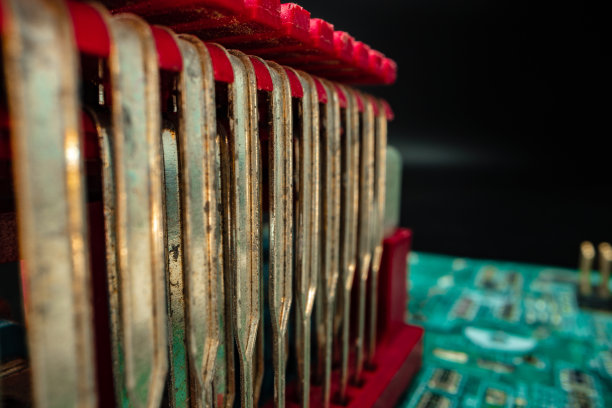 格子电脑冷却系统微距照片图片下载