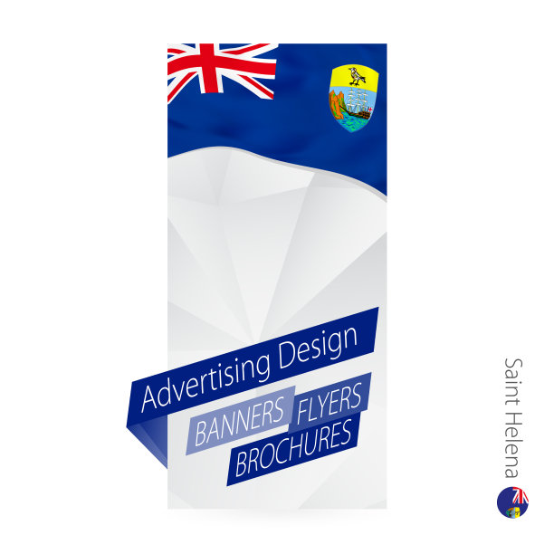 抽象的旗帜模板为圣赫勒拿图片下载