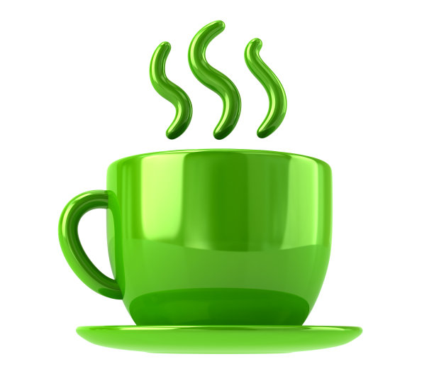 绿色蒸杯图标3d插图图片下载