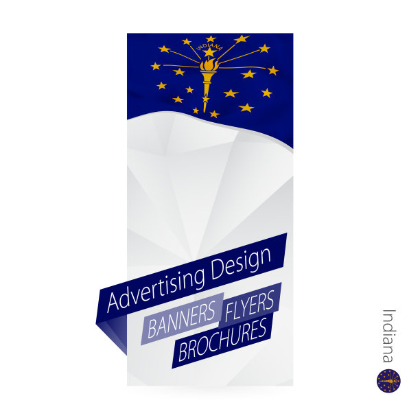 摘要横幅模板为我们州印第安纳图片下载