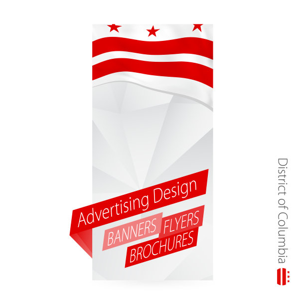 哥伦比亚特区的摘要横幅模板图片下载